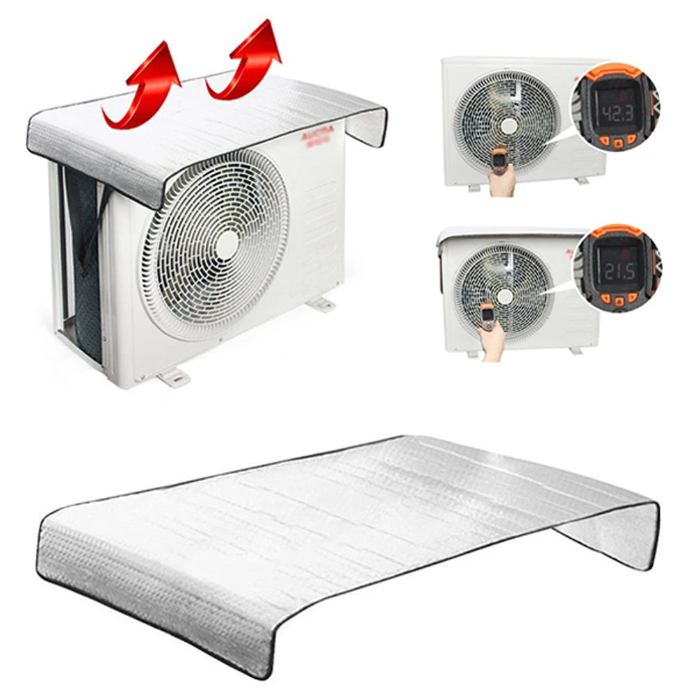 46x95CM Air Conditioning Cover Outdoor Sun Rainproof Anti-Dust Anti-Snow Cleaning Cover Home Air Conditioner Keep Cleaning Tool