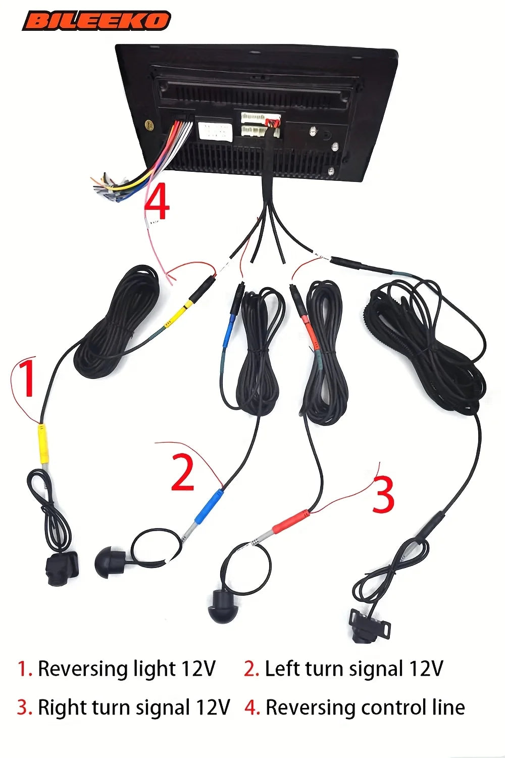 Car Camera, 360° Surround Bird View, Four Way Left/Right/Front/Rear View, AHD 1080P/720P, Universally Applicable