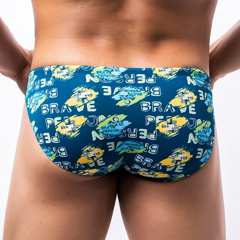New Board Shorts Swimsuit Sexy Swimwear Men Briefs Swimming Trunks for Bathing Suit Men Beachwear