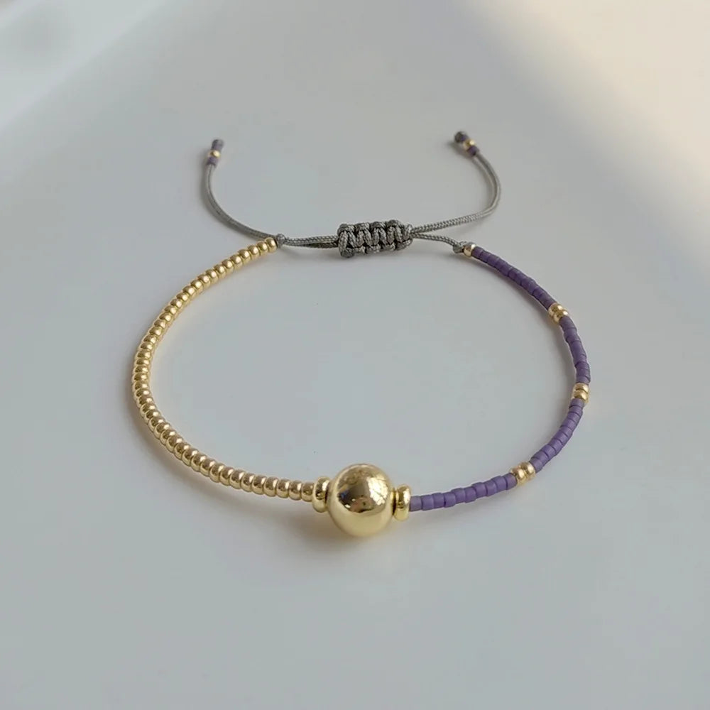 10 pieces 18k plated gold balls Miyuki bracelets mix colors new desing summer holiday jewelry