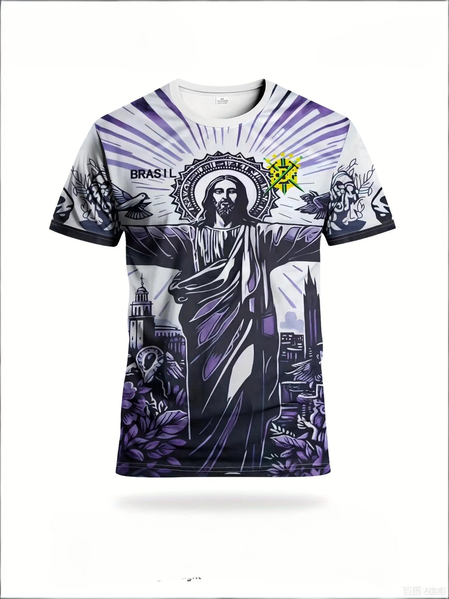 Brazilian Men's Soccer Jersey & Comfortable Round-Neck Sports Top for Rio De Janeiro Youth & Featuring Rio De Janeiro Style And