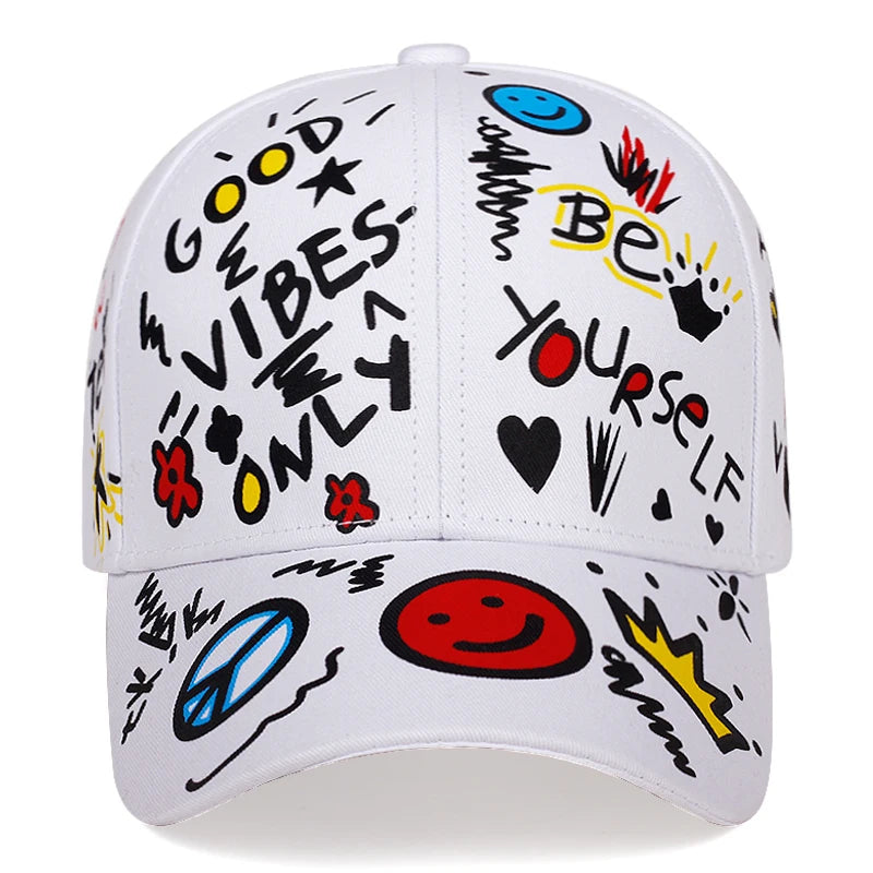 Letter printing graffiti hip hop baseball cap fashion outdoor couple universal wild sun hat sports casual caps dad hats