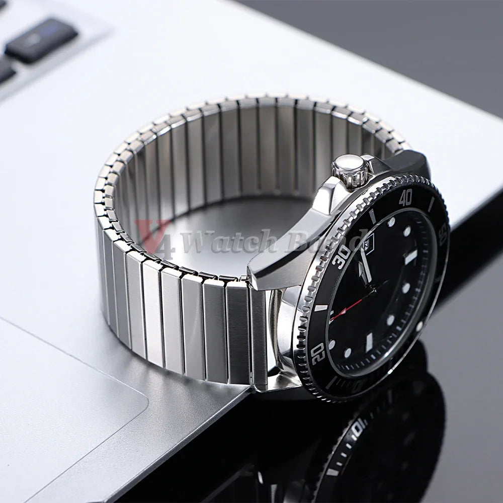 14mm 16mm 18mm 20mm 22mm Stainless Steel Elastic Stretch Strap Watch Band Accessories Bracelet Metal Expansion Strap Wristband