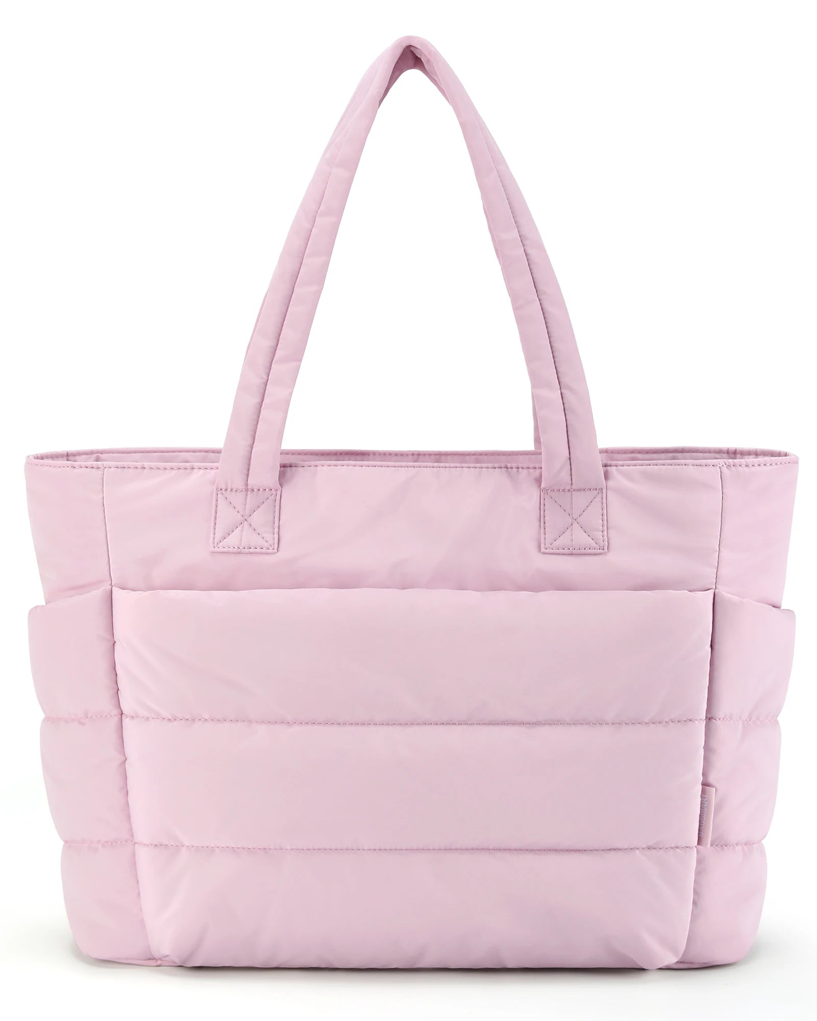 BAGSMART Padded Tote Bag Portable Woman Handbag Quilted Solid for Leisure Travel Large Capacity Mommy Diaper Bag