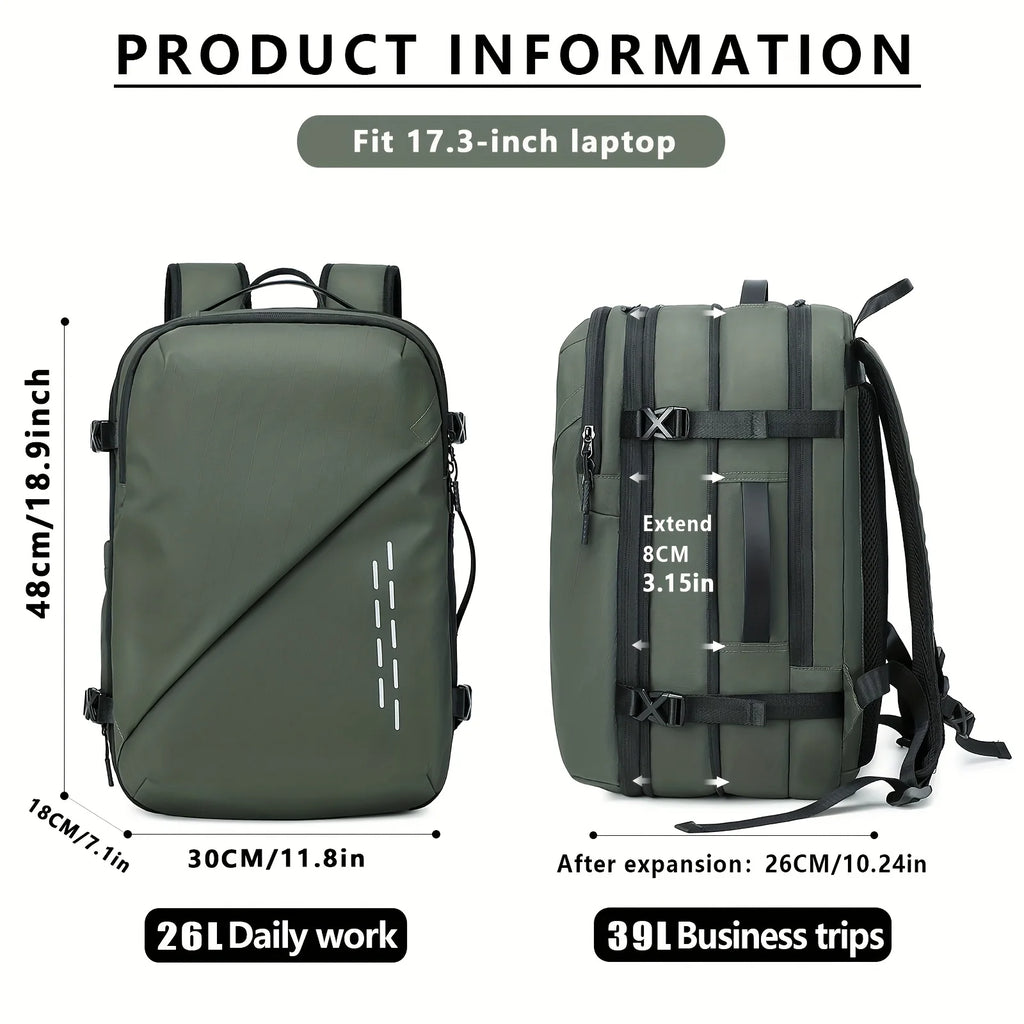 New vacuum compression large capacity expansion backpack, travel backpack, waterproof backpack computer bag