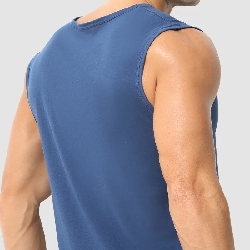 Men's pure cotton vest breathable slim youth sports foundation hurdle I loose summer thin halter undershirt