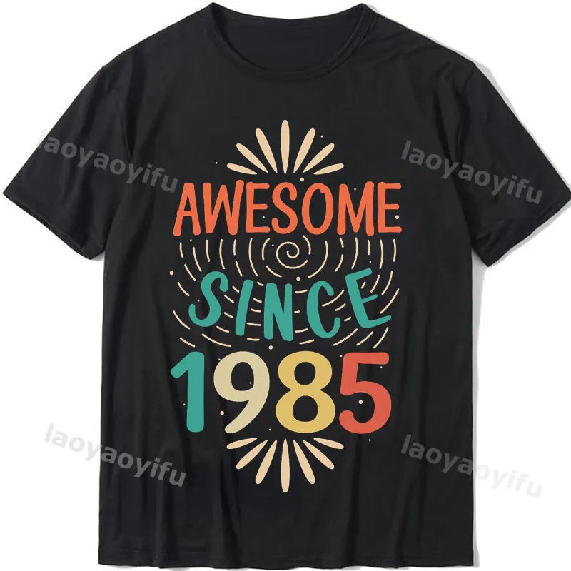 2024 Unisex Summer Tops Tshirt Vintage 1984 Classics Tshire Streetwear Printed T-shirt Top  Retro Style Tshirt