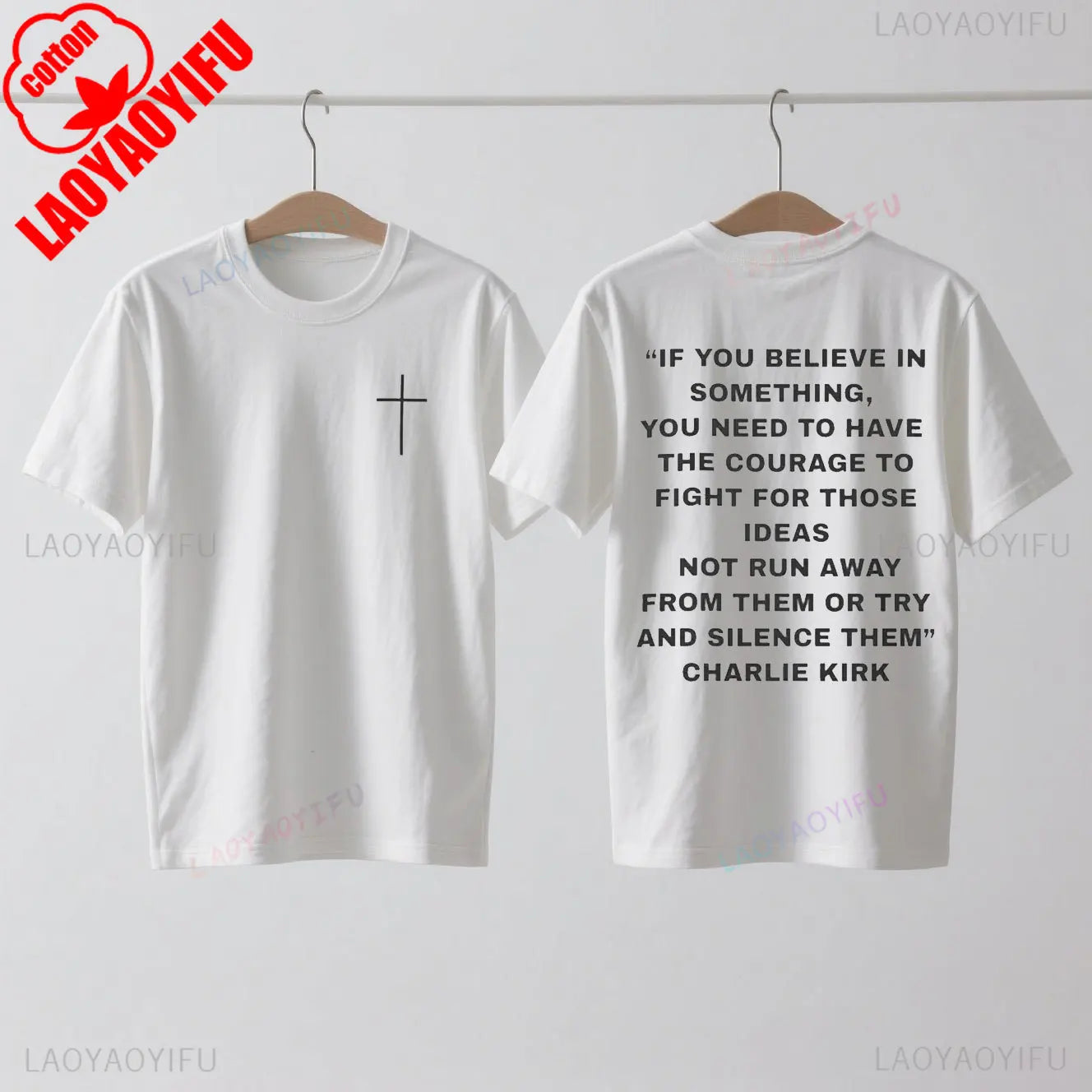 Charlie Kirk Support T-Shirt Pro Charlie Kirk Turning Point USA Christian Wear Charlie Kirk 1993-2025 Shirt Woman Man Cotton Tee