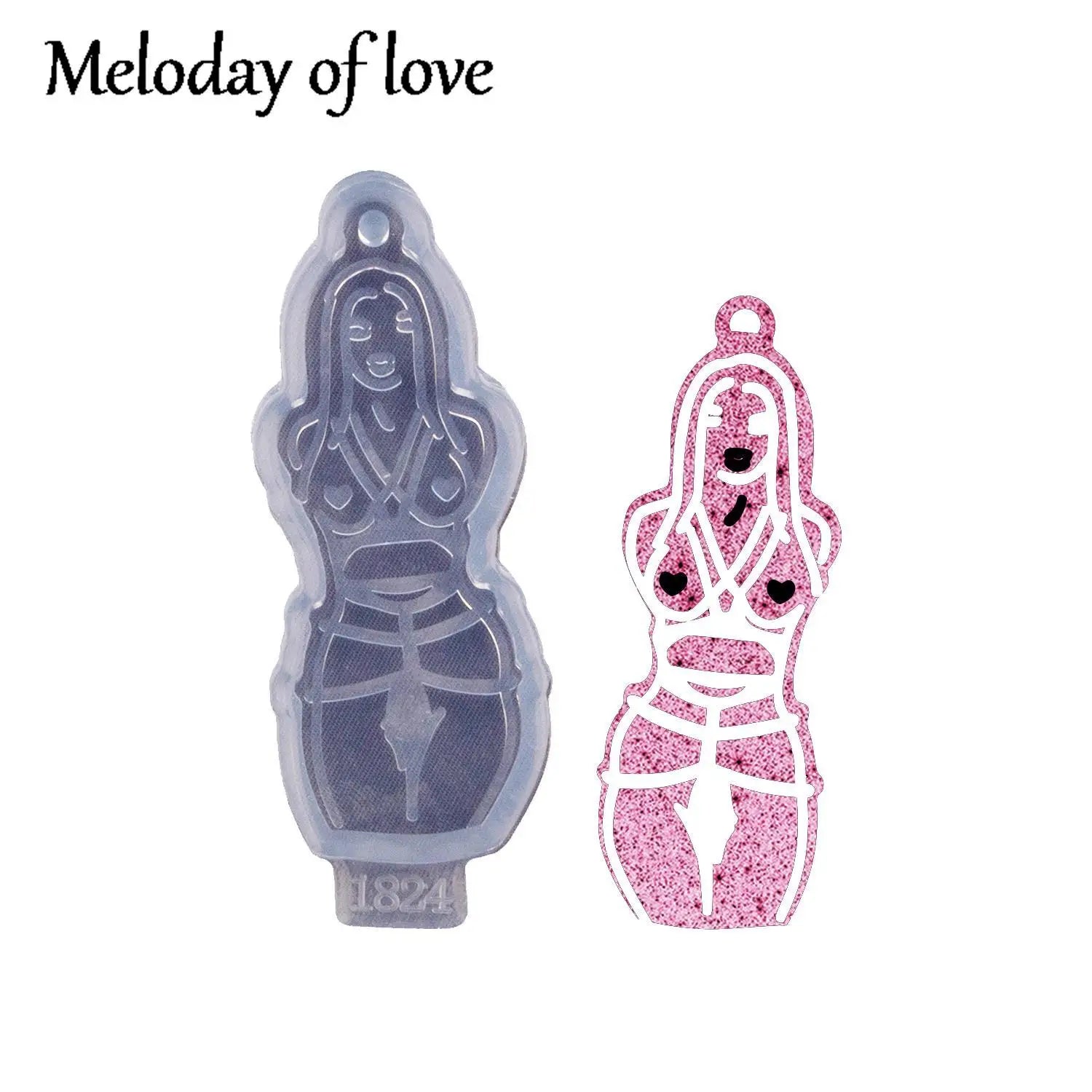 Glossy Girl Bikini Epoxy Silicone Resin Keychain Molds, Chocolate Fondant Sugarcraft Sugar Craft Swimsuit Molds DIY Cake DY1837