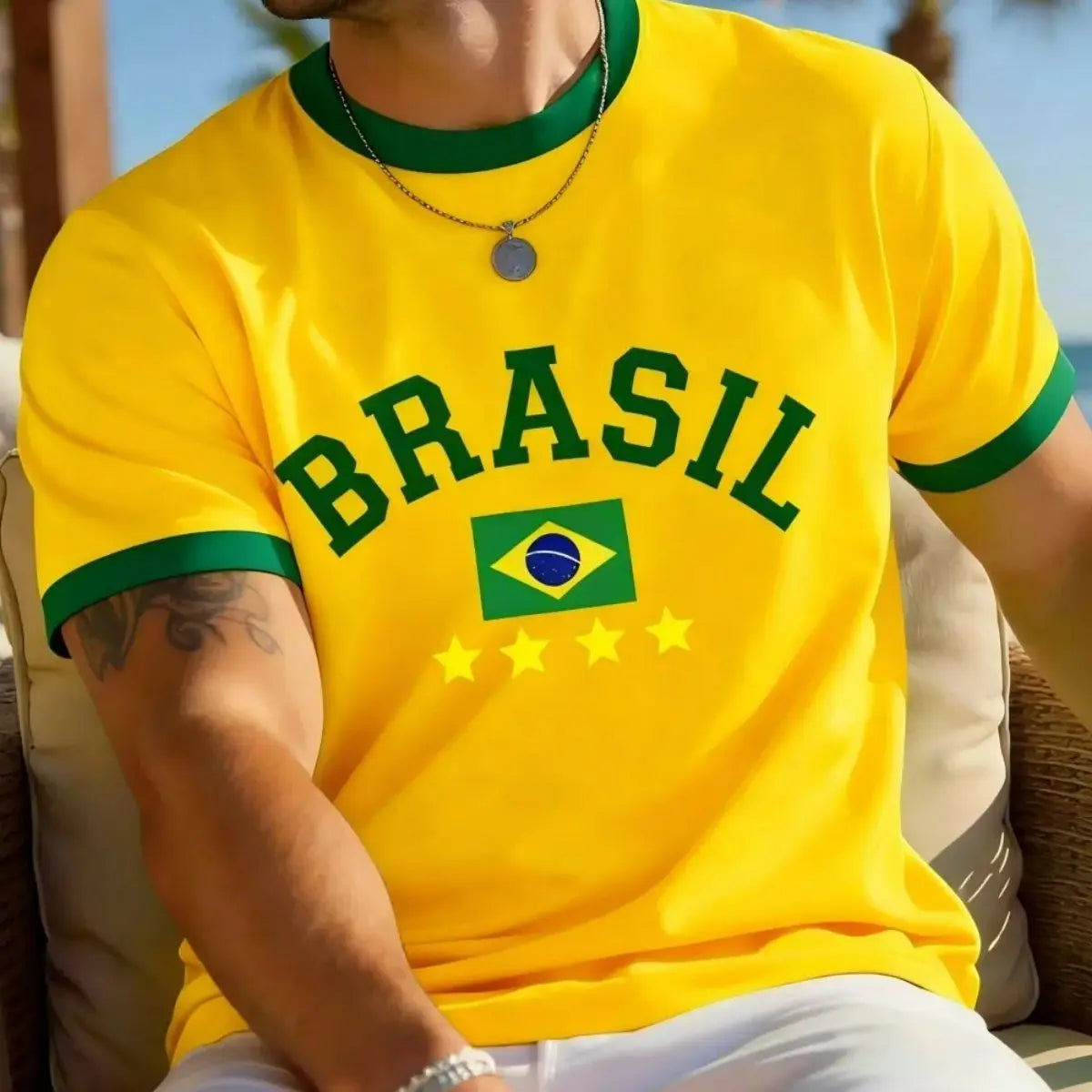 2026 New Brasil Print T-shirt For Men Women Brazilian Flag Tops Summer Casual Football Jersey Breathable Quick-Drying Sports Tee