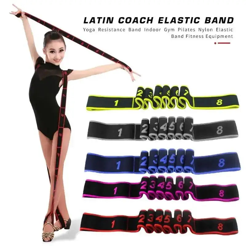 Yoga Belt Professional Gymnastics Supplies Stretch Resistance Band Indoor Gym Elastic Fitness Training Equipment