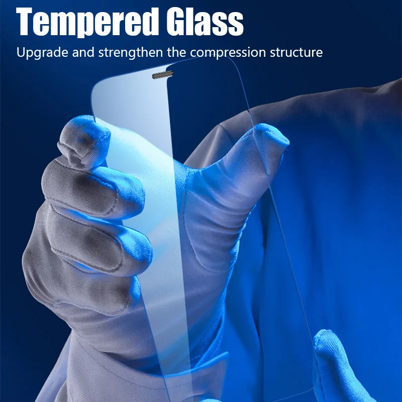 4PCS Tempered Glass For iPhone 16 17 15 14 13 12 11 Pro Max SE 2020 2022 X XR XS Screen Protector for iPhone Air 13 Mini 14 Plus