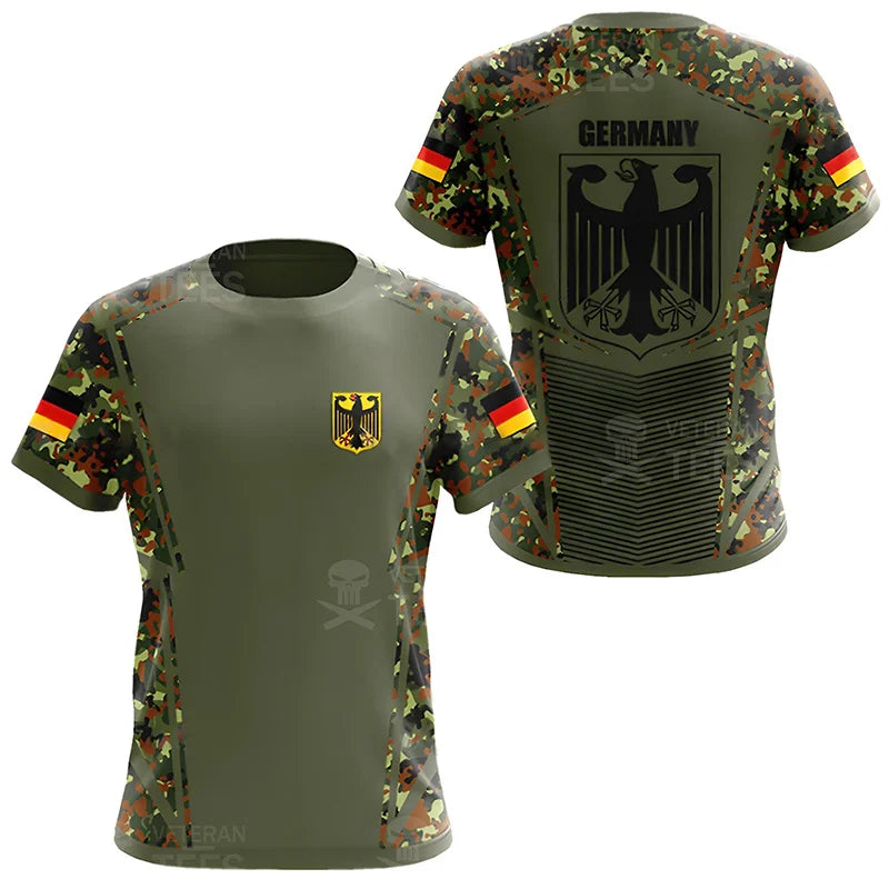Germany Football Jersey Men Clothing Quick Drying T Shirt 3D Printed Deutsche Eagle Emblem Tops Tee Shirts T-Shirt Short Sleeve