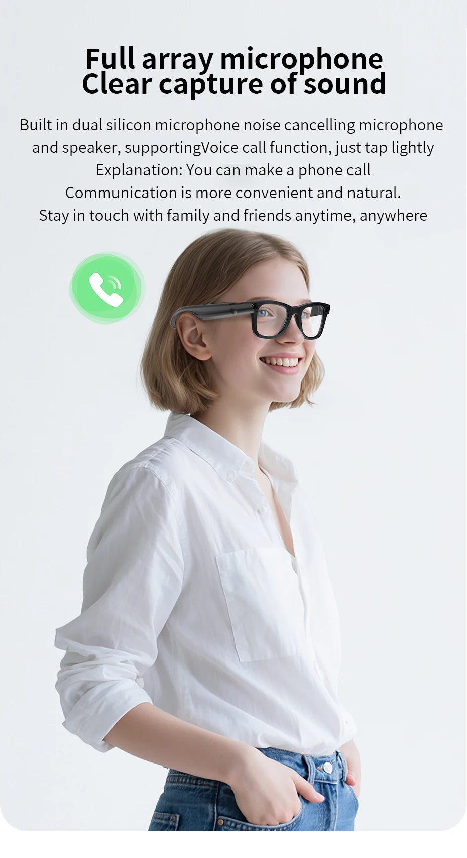 New AI Smart Glasses HD1080P Shooting 500W Camera Glasses ChatGPT Translation Voice Control Bluetooth Call Sports Sunglasses Man