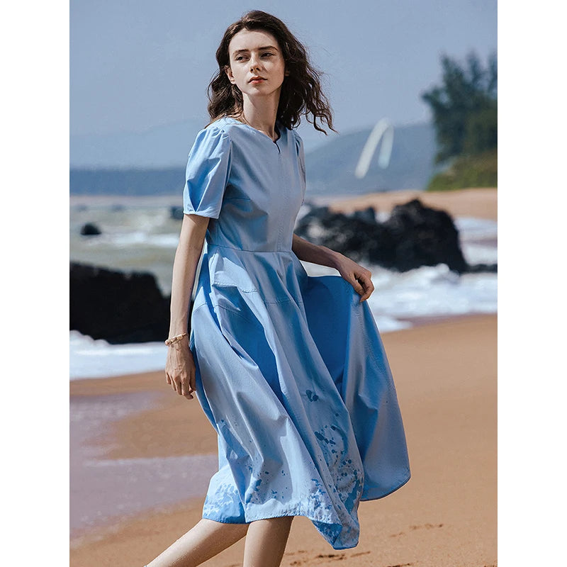 TOYOUTH Women Dress 2025 Summer New Elegant Dress 8529009