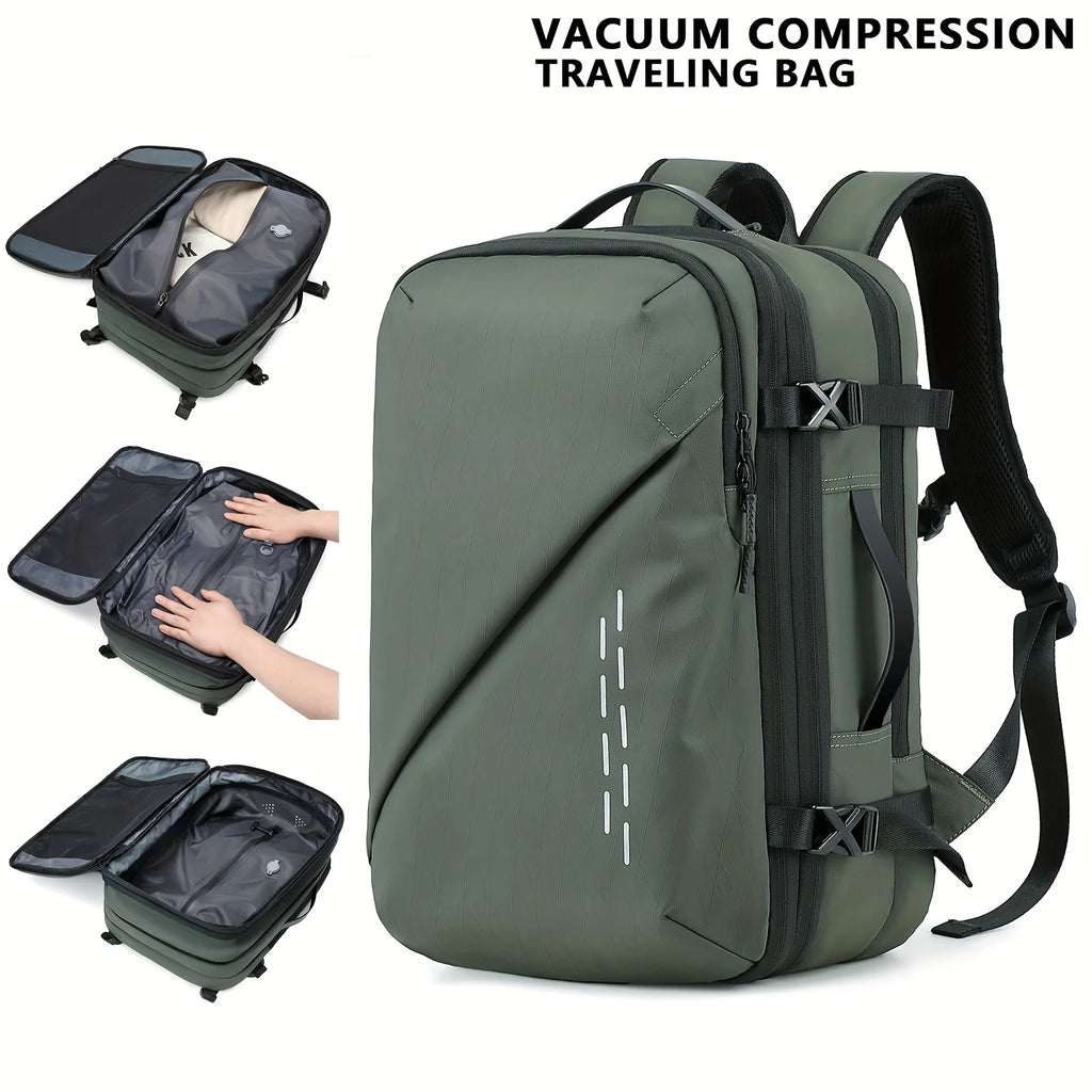 New vacuum compression large capacity expansion backpack, travel backpack, waterproof backpack computer bag