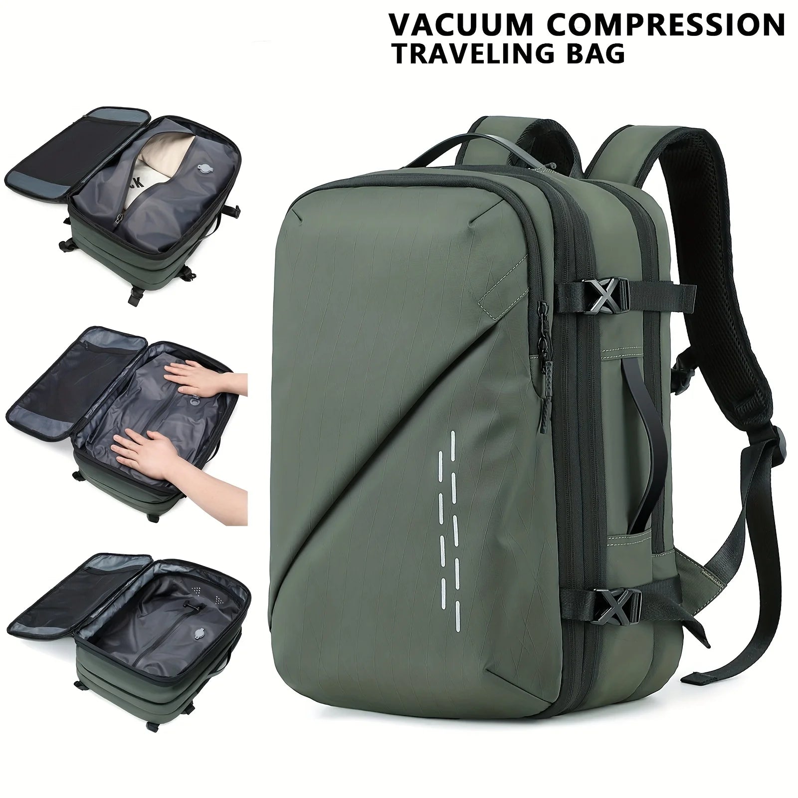 New vacuum compression large capacity expansion backpack, travel backpack, waterproof backpack computer bag