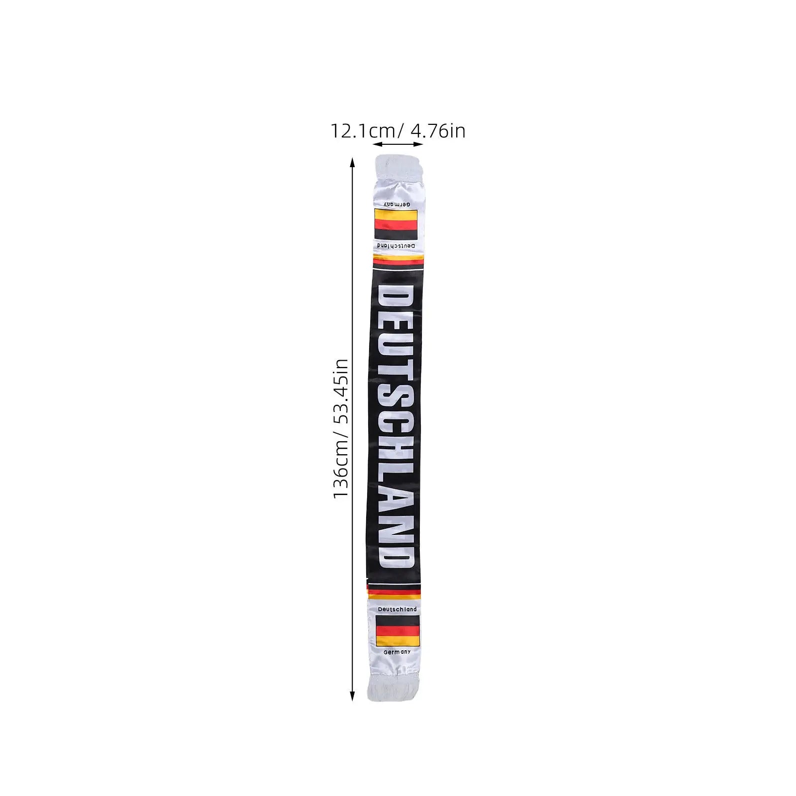 Soccer Fan Scarf Germany Flag Design Fade Resistant Soft Breathable Polyester Team Support Accessory for Football Match Game Day