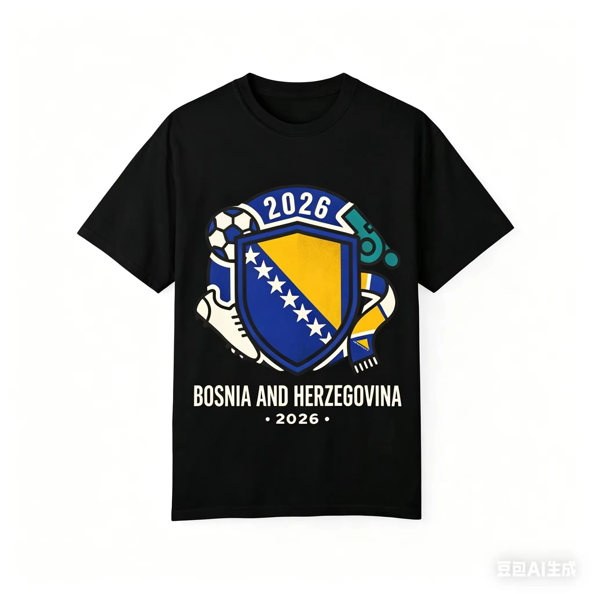 Bosnia and Herzegovina 2026 Crest T-shirt Men and Women Summer Cotton Y2K Clothing Casual Fashion Round Neck Short Sleeved Tee