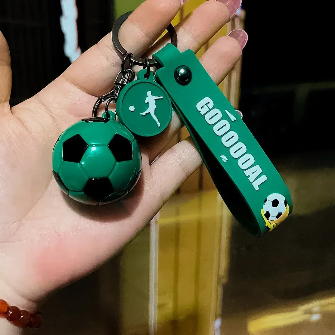 Football Keychain For Fan PVC Soft Glue Soccer Pendant Keychain Accessories Bag Decoration Qatar Cup Souvenirs Key Chain Gifts