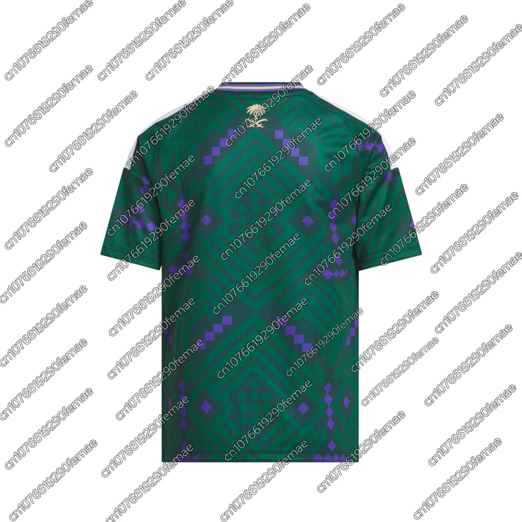 Saudi Arabia Kids Soccer Jersey 2026 New Sports Match T-Shirt Family Fan Gear Quick Dry Breathable Boys Summer Wear