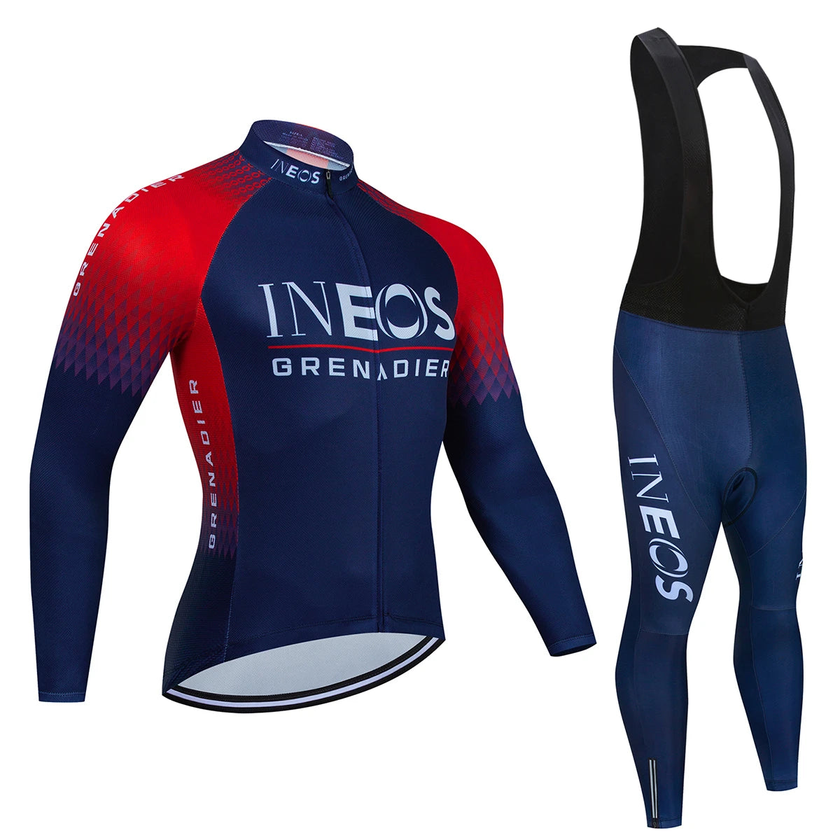 Ineos Grenadier Pro Team Tricuta Cycling Man 2022 Men's Bicycle Clothing Gel Clothes Jacket Bib Jersey Set Winter fleece Suit