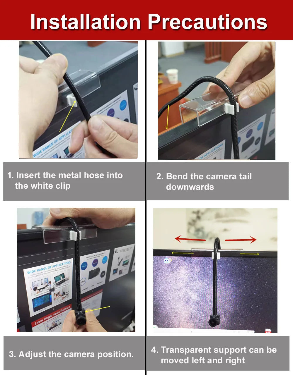 Center camera eye Middle-Screen Webcam 4K 8MP1080p Plug & Play USB Webcam Optimized for Creating a Better Connection in Calls