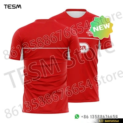 Men Sports T-Shirt Seafood Shrimp Print Short Sleeves Children Casual Loose Shirt Christmas Gift Party Top