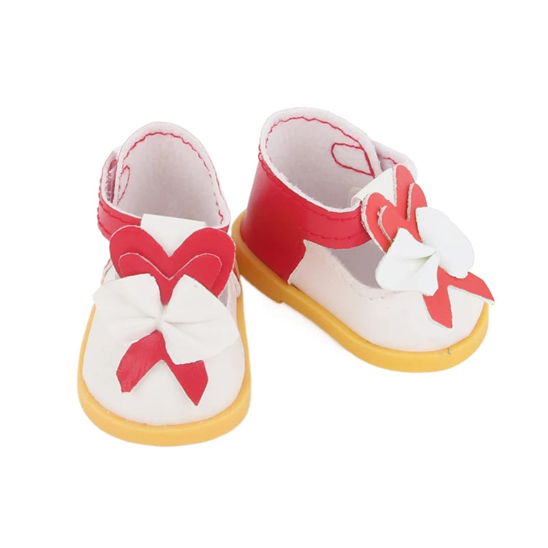 5.5cm Lovely Bow Doll Shoes For 14 Inch American& EXO Doll 1/6 New Mini Shoes Boots Accessories For 32-33 Russia DIY Doll,Nancy