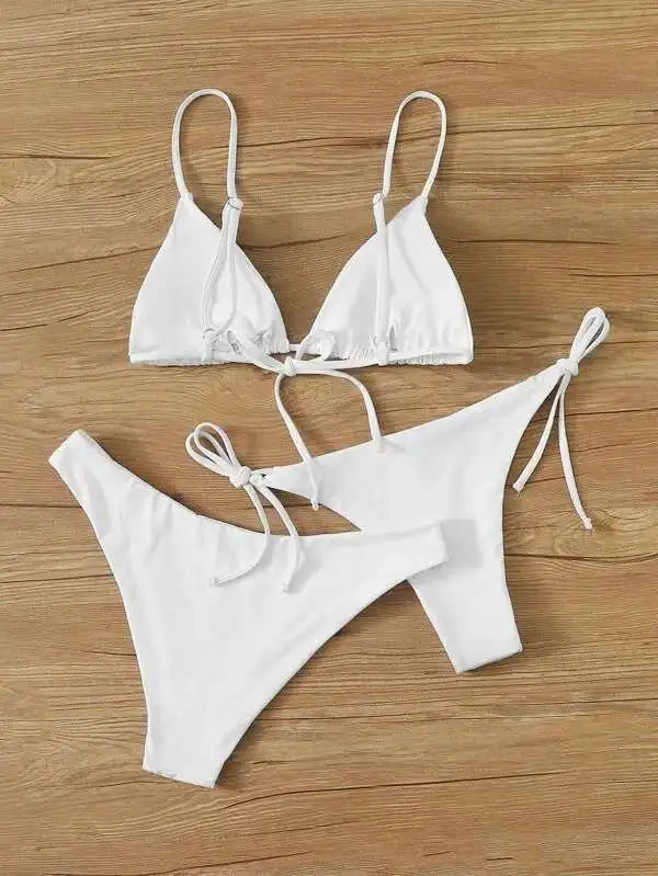 Brazilian Swimsuit Women Sexy Bikini Set Push-up Padded Bra Thong Two Pieces Swimwear Beachwear Bathing Suit Femme