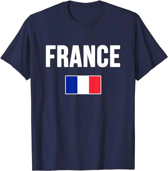 Soccer France Flag T-Shirt French Pride Tee France Football Two Stars Third Loading Clothes Frenchman Sport Foot Fan Team Jersey