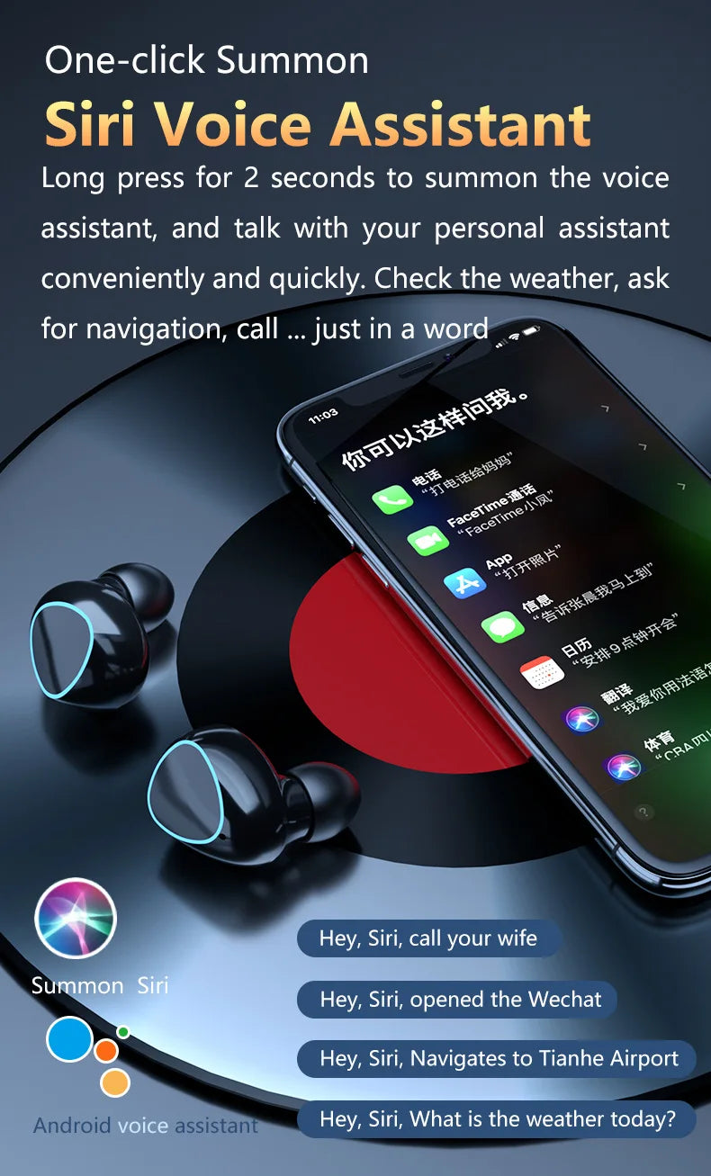 New Arrival M10 Earphone Wireless Headset High Quality Perfect Sound Earbuds Sports Game Music BT Headphone with Power Bank