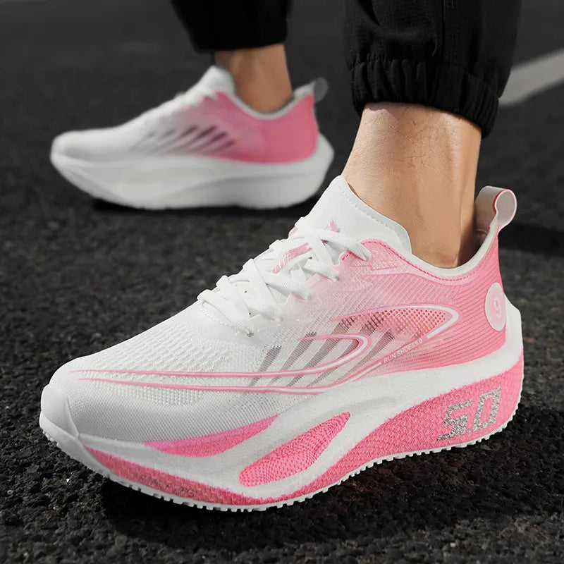 Casual Sports Shoes for Men&Women,Sneakers Platform Running Carbon Plate,Marathon Racing,Shock-absorbing,Athletics Training Shoe