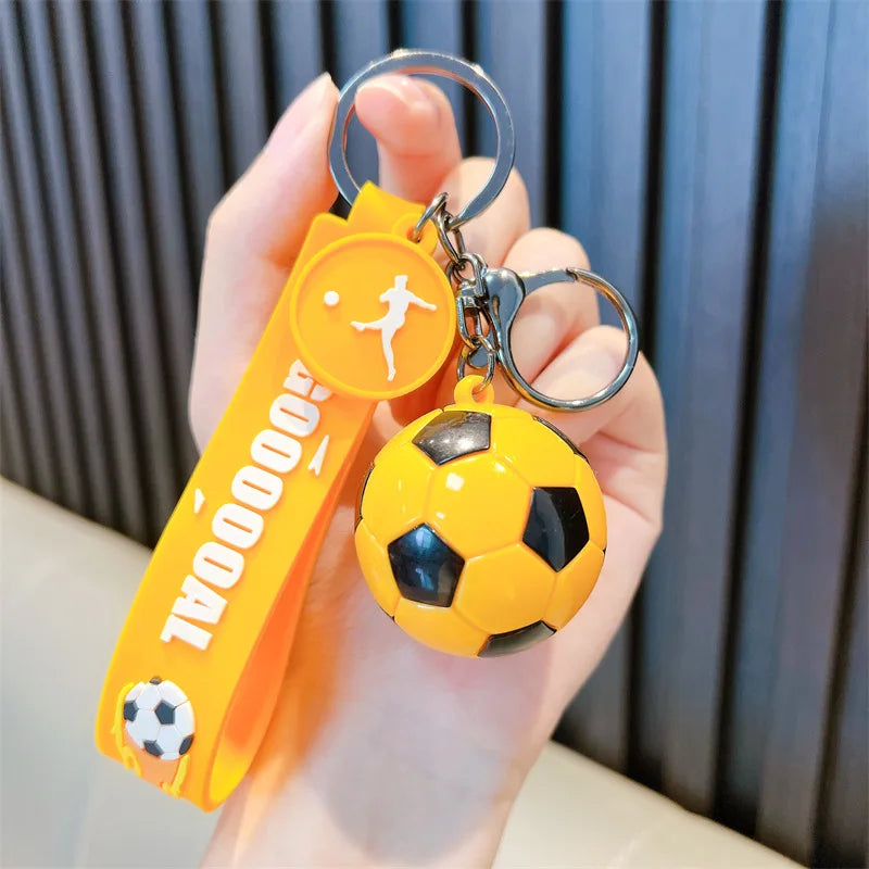 Football Keychain For Fan PVC Soft Glue Soccer Pendant Keychain Accessories Bag Decoration Qatar Cup Souvenirs Key Chain Gifts