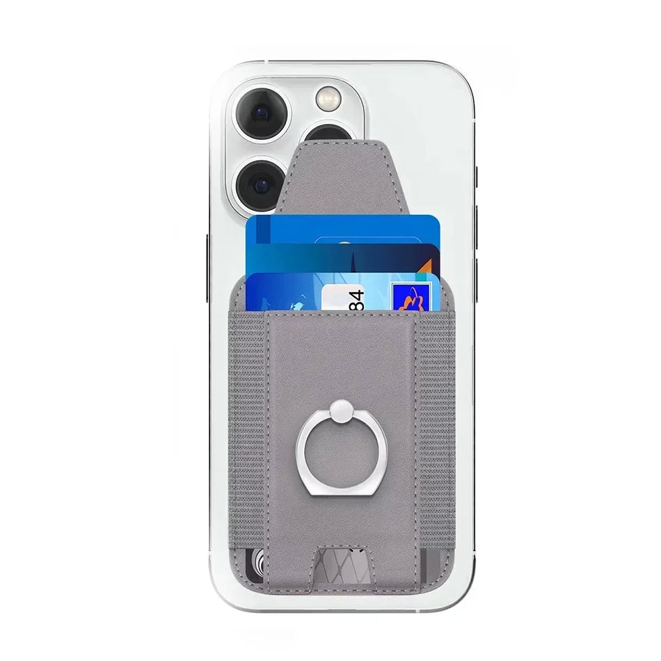 Magnetic Phone Case Slim Wallet Pu Leather Ring Phone Stand Men Women Magnet Credit Card Holder for Iphone 12 13 14 15 16 Pro
