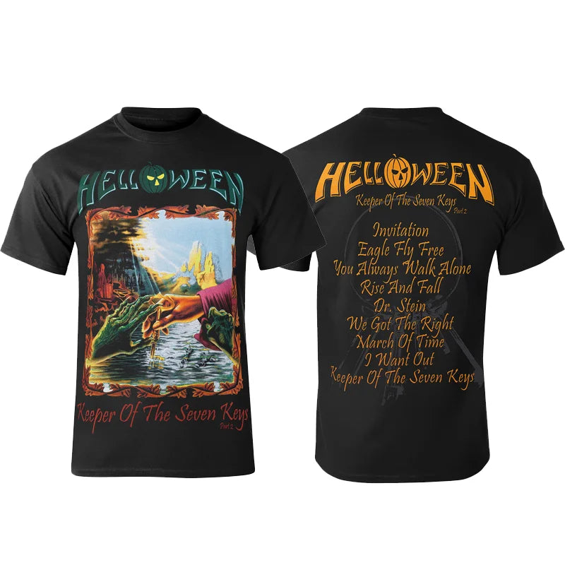 Rock Helloween 3D Print T-Shirts Streetwear Men Fashion Harajuku Casual Oversized O-Neck Short Sleeved T Shirt Tee Tops Clothing