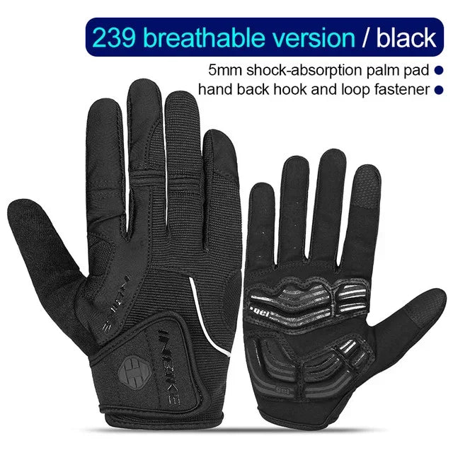 INBIKE Cycling Riding Gloves Full Finger with Gel Padded Road Bike Gloves for Men Women MTB Bicycle Gloves Man Bike Accesssories