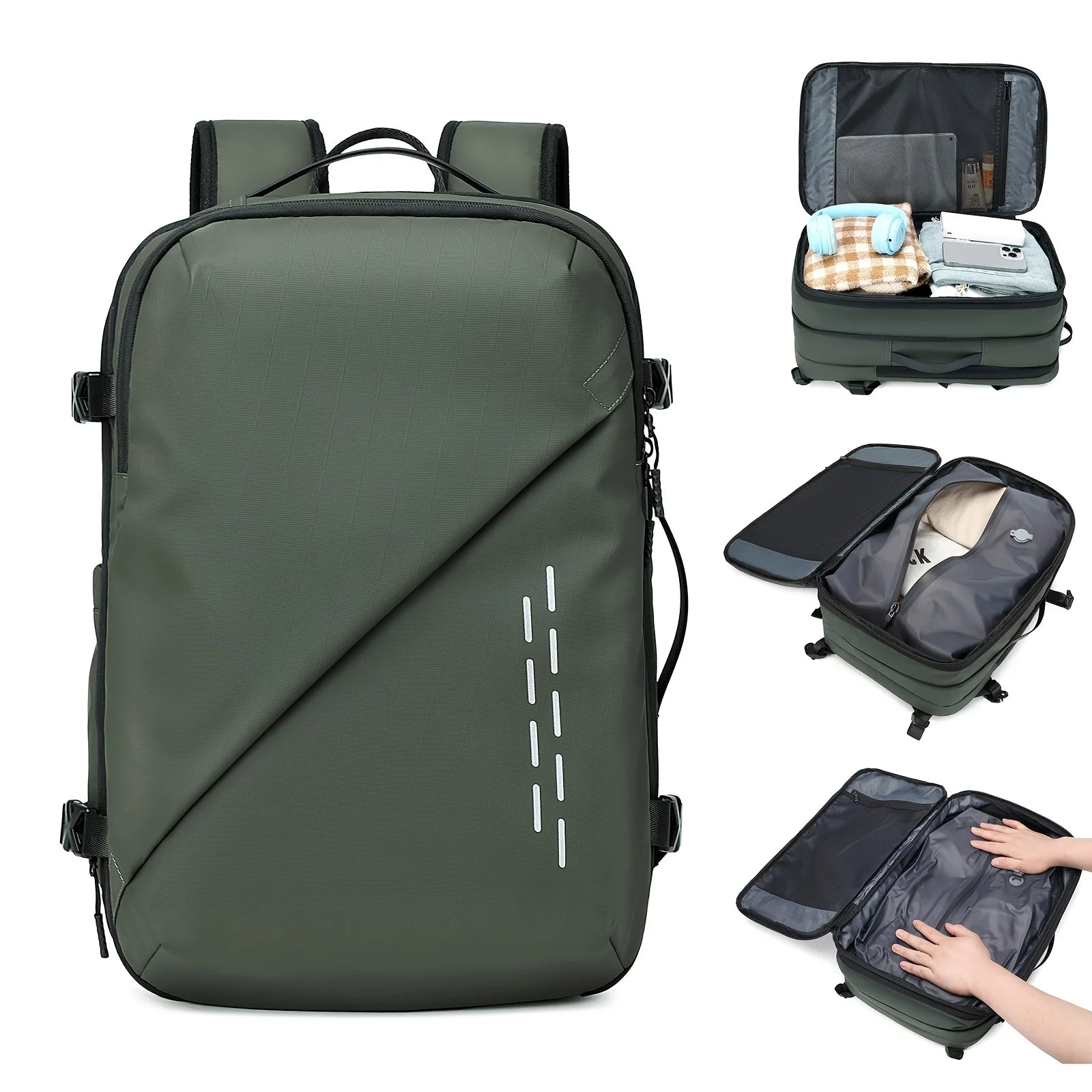 New vacuum compression large capacity expansion backpack, travel backpack, waterproof backpack computer bag