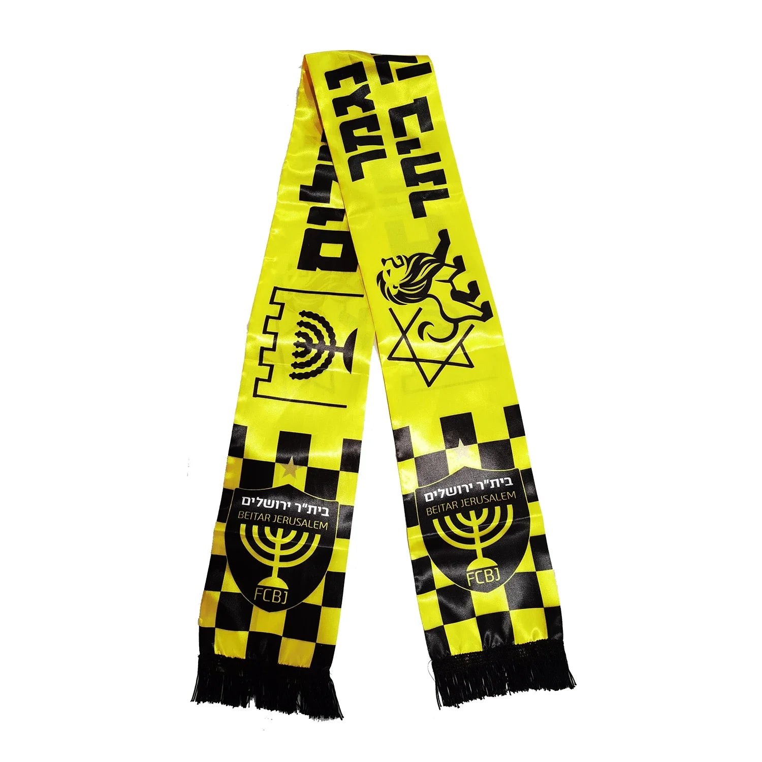 scarf 15x150cm  Double Side Printing Satin Football Soccer Fans Jerusalem Scarf banner