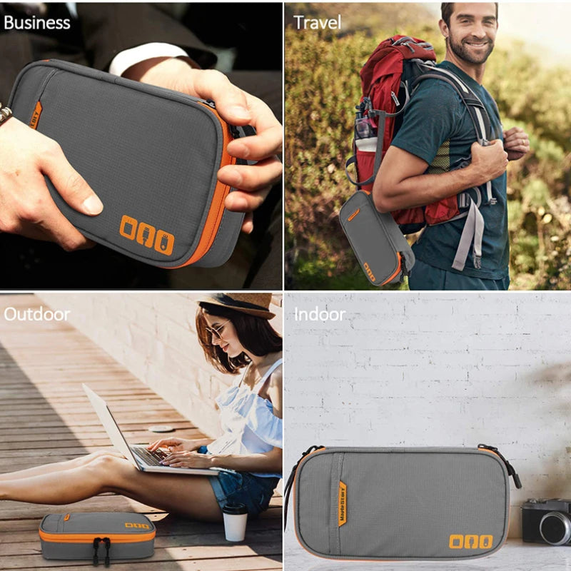Large Capacity Travel USB Gadget Cable Bag Headphone Storage Box Data Cable Storage Bag Hard Disk Charger Power Bank Organizer