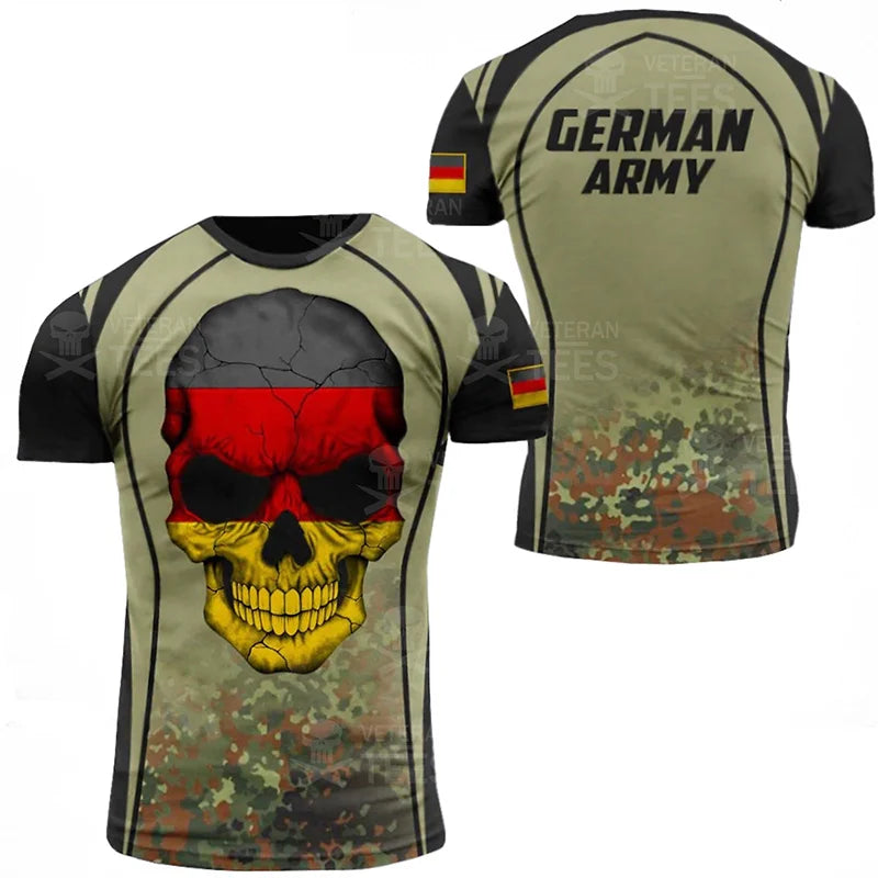 Germany Football Jersey Men Clothing Quick Drying T Shirt 3D Printed Deutsche Eagle Emblem Tops Tee Shirts T-Shirt Short Sleeve