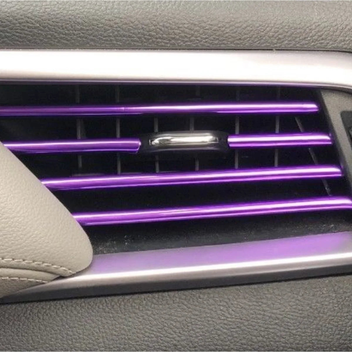 10PCS 20CM Car Air Outlet Decorative Strip Pvc Car Air Conditioning Vent Decorative Strip Interior Diy Bendable Decorative Strip