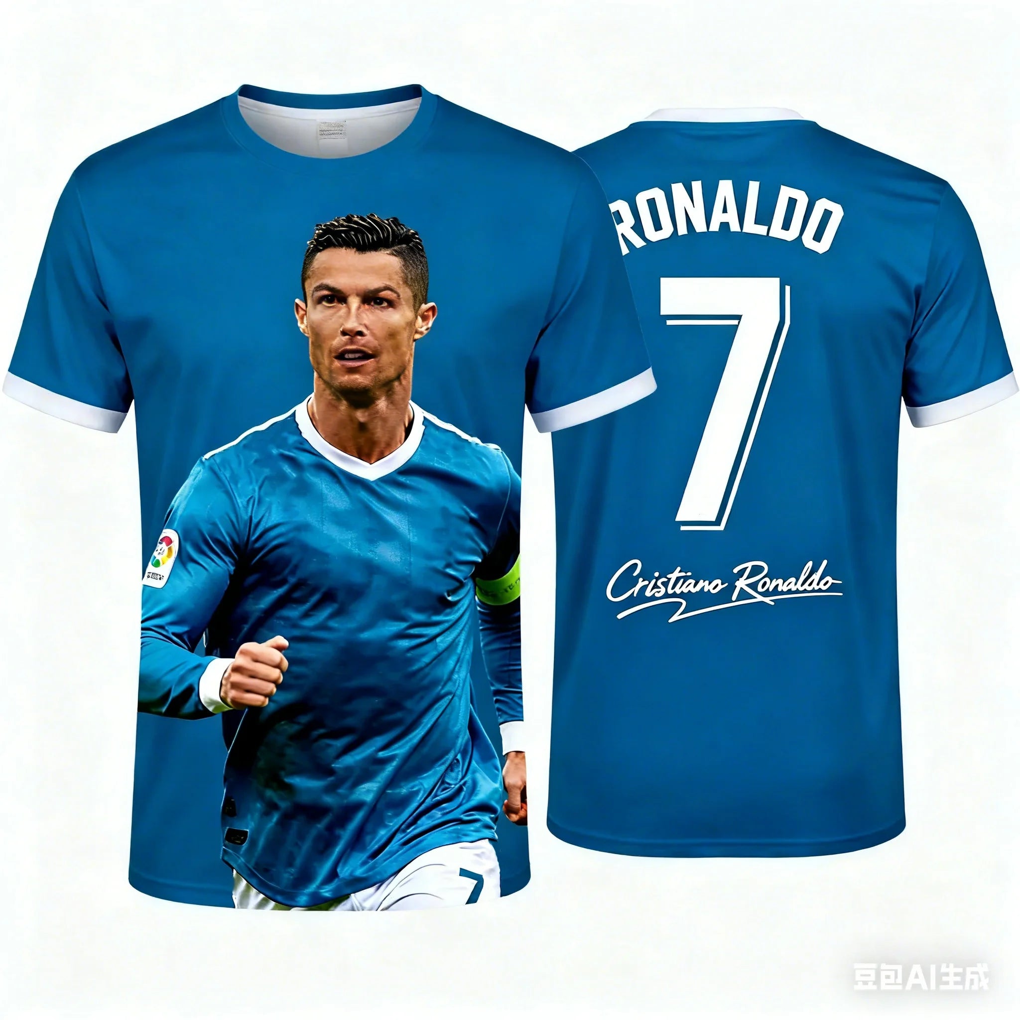 Ronaldo 7 ChatGPT AI Football Jersey Fan Edition Soccer Training Tops For Adults And Kids Summer Comfortable Casual Sportswear