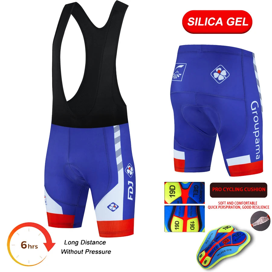 2026 FDJ Shockproof Summer Cycling Shorts 19D Gel Pad Cycling Short Pants Mountain Bike Shorts Cycling Clothing Bicycle Clothes