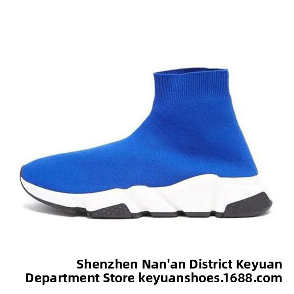 Paris High Top Knitted Boots Sporty Cushioned Dad Shoes Breathable Quick Dry Rubber Outsole Unisex Running Shoes