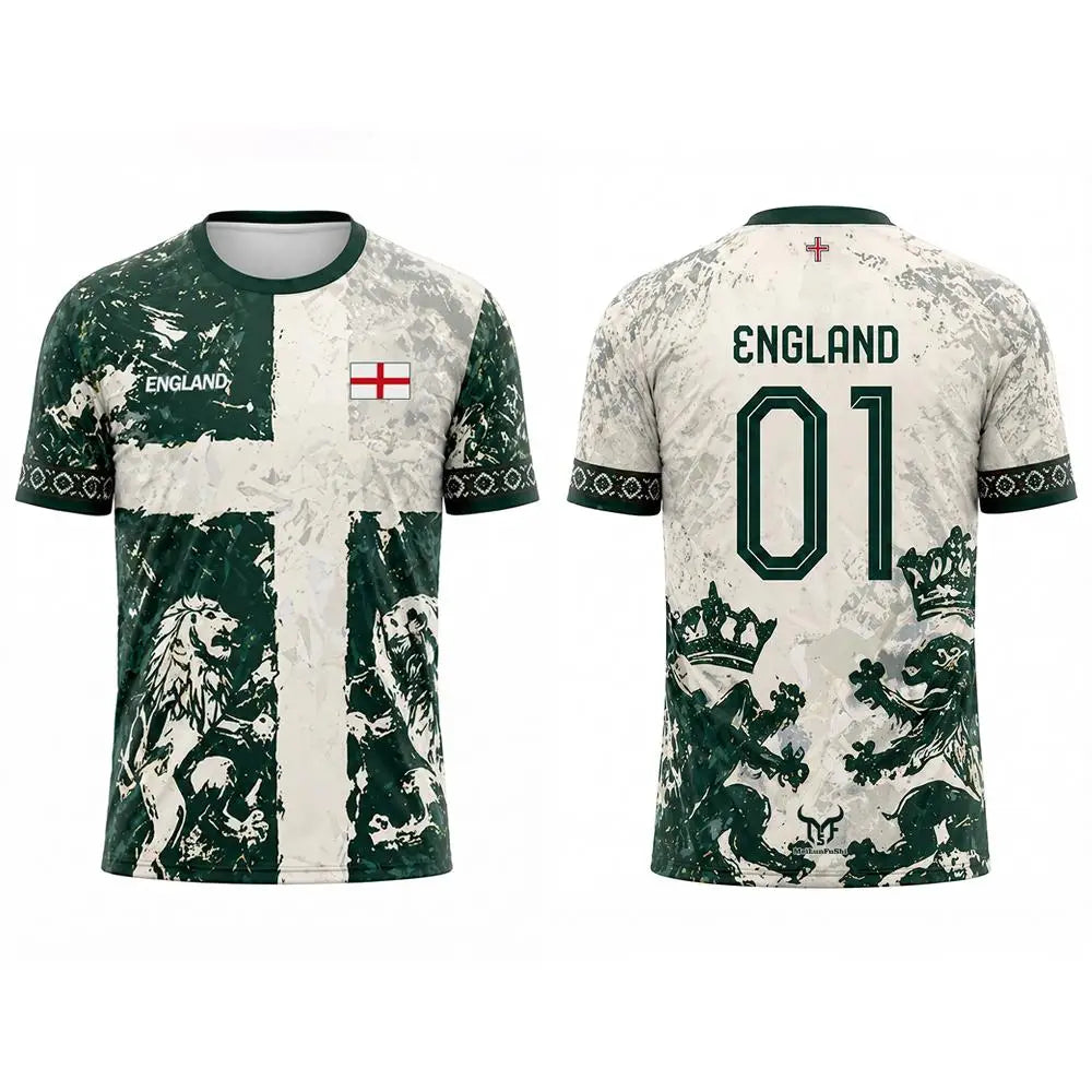 New England Flag Print Football Jersey Summer Casual Breathable Short Sleeve Tops Men's Stadium Sports Training Football T-shirt