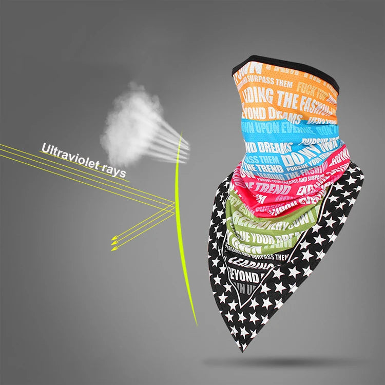 Sports Scarf for Cycling, Cooling Face Mask, Windproof Neck Gaiter, UV Protection Scarf for Beach, Fashion Bandana for Men Women