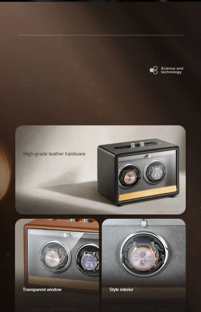 Winder Watch Organizer Storage Box Rotator Mechanical Watch Automatic Luxury Box Safe Deposit Boxes Shaker Display Gifts