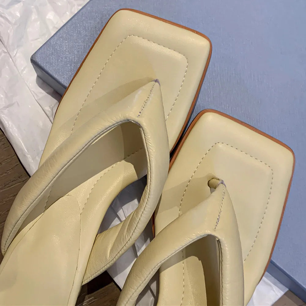 Women's flip-dlop slides sheepskin soft comfortable casual female outdoor beach holidays sandals summer shoes for women slippers