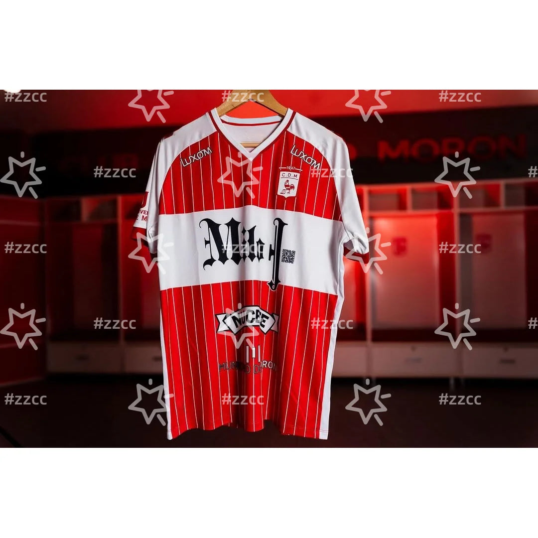 25-26 Deportivo Morón home football jersey match training set Summer Sports Men's T-Shirt Kid's Tee Woman cycling jersey ﻿